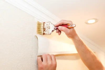 Pose de papier peint à Ollé — revêtements muraux et toiles de verre